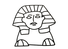 獅身人面像簡筆畫圖片