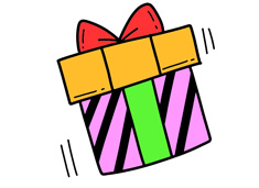 禮物盒簡(jiǎn)筆畫圖片含上色