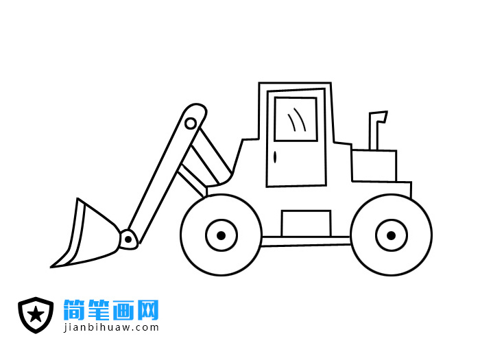 推土機(jī)簡(jiǎn)筆畫(huà)圖片